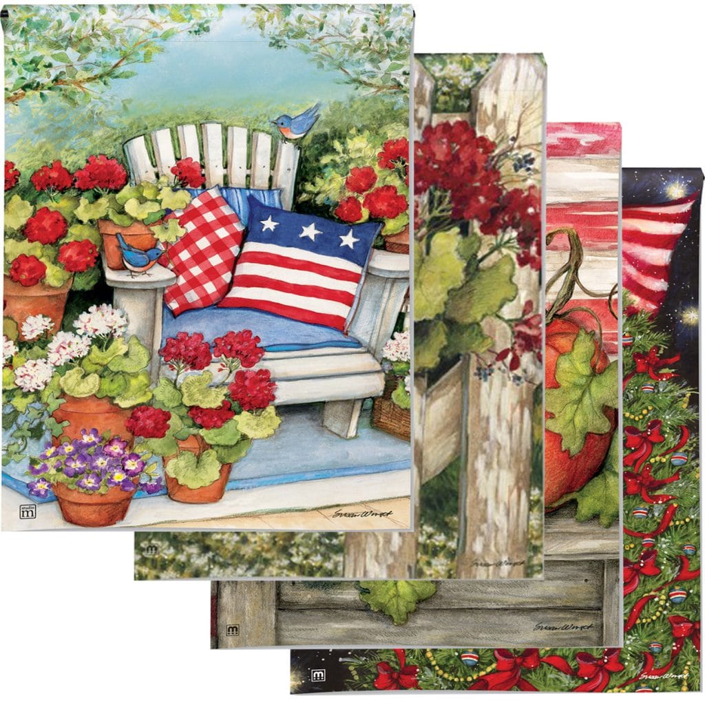 patriotic garden flags
